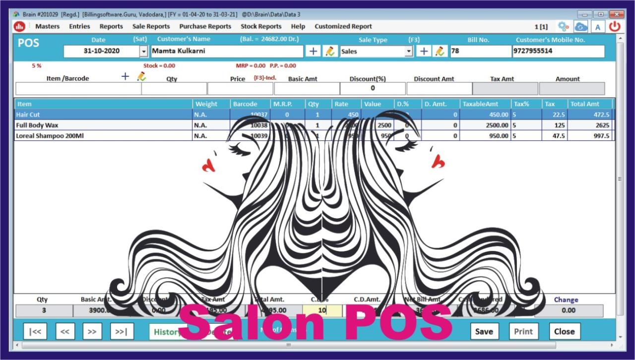 Accounting software for beauty salons