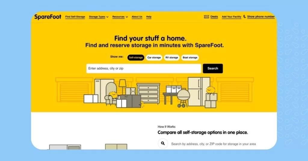 Sparefoot storage near me