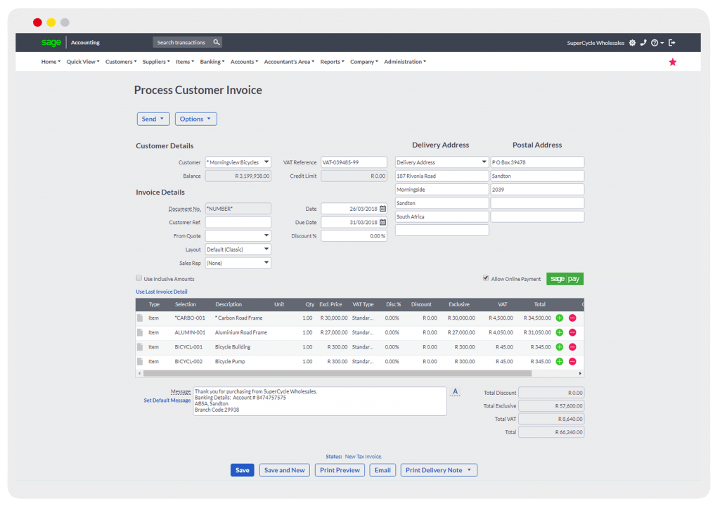 Sage connect accounting accounts