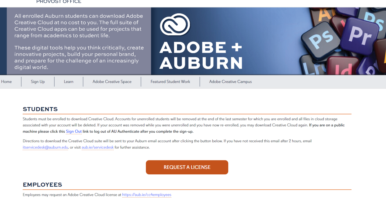 Adobe creative cloud academic license