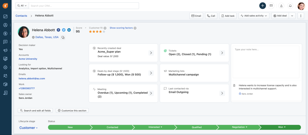 Real estate sales crm
