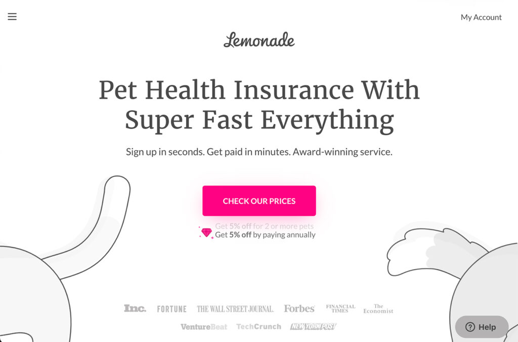 Pet insurance lemonade top