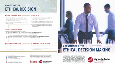 Ethical decision making framework for impactful choices