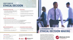 Cognitive Approach To Ethical Decision Making
